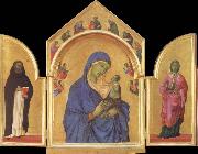 Duccio, The Virgin Mary and angel predictor,Saint